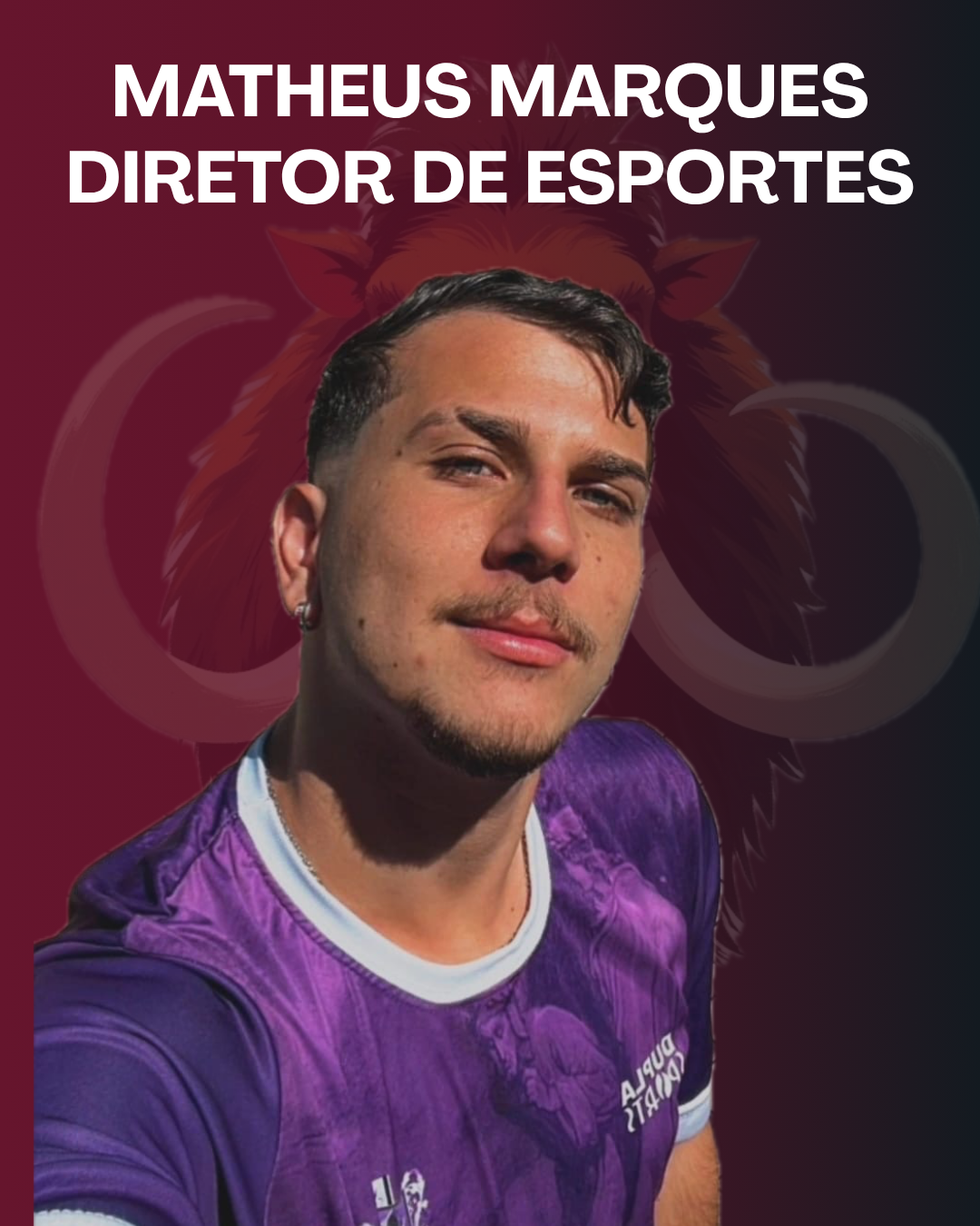 Foto do Diretor de Esportes da Atlética
