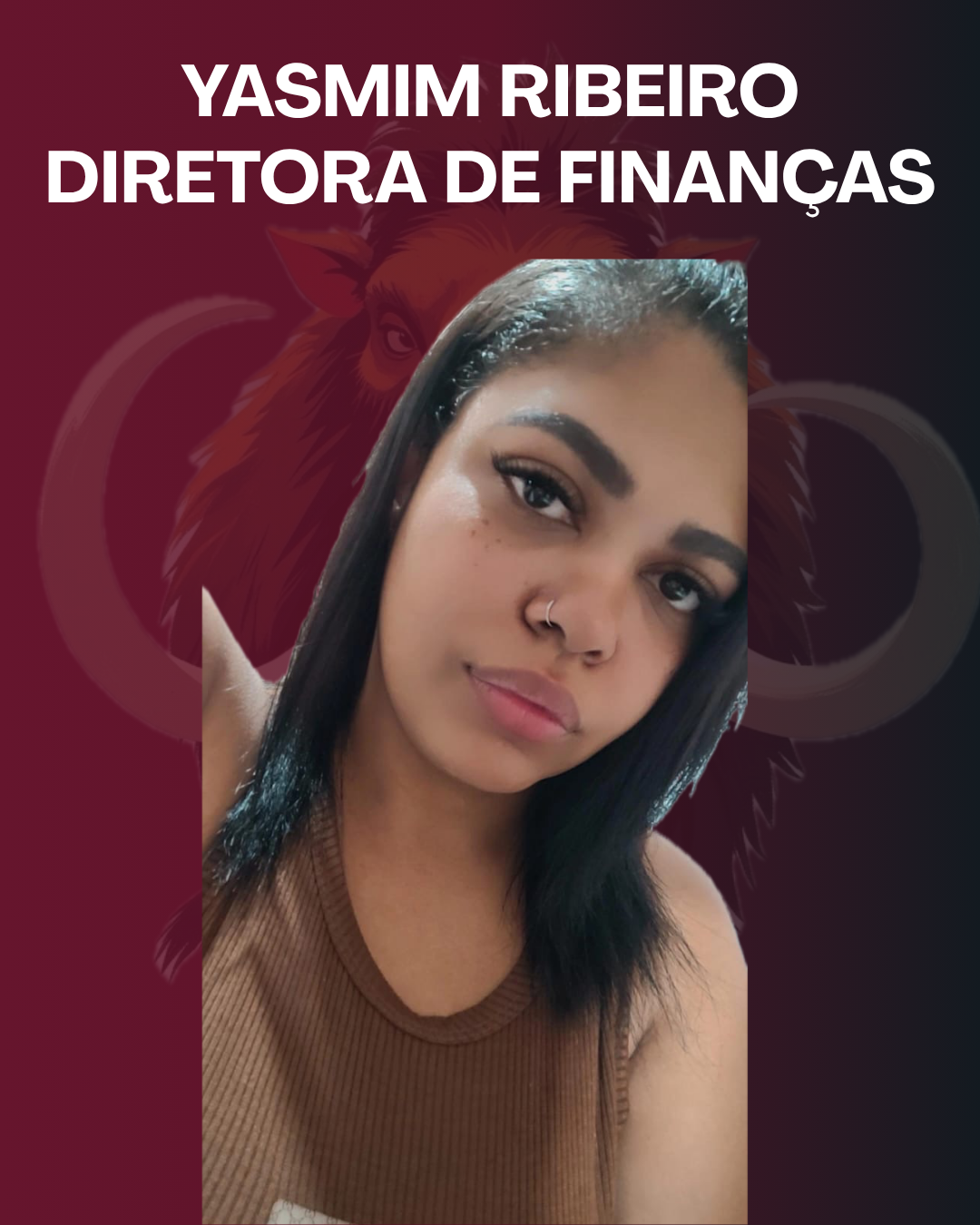 Foto do Diretora de Finança da Atlética